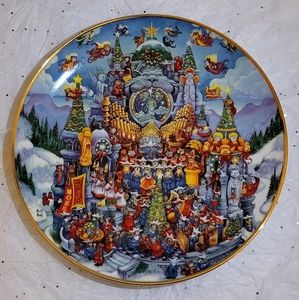 Christmas Cat-thedral By Bill Bell Plate
